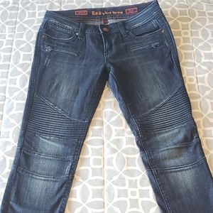 ROCK REVIVAL Sheryl Skinny Moto Jeans